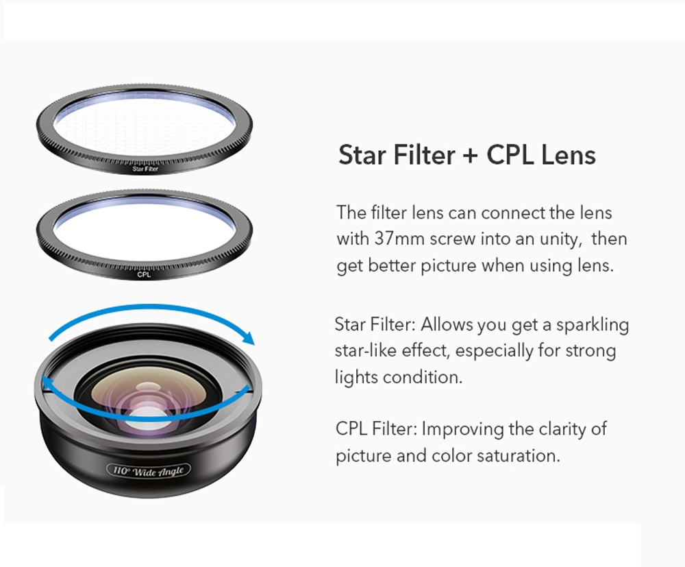 APEXEL HD 5 in 1 Camera Phone Lens 4K Wide Macro Lens Portrait Super Fisheye Lens CPL Filter for iPhone Samsung all cellphone APEXEL HD 5 in 1 Camera Phone Lens 4K Wide Macro Lens Portrait Super Fisheye Lens CPL Filter for iPhone Samsung all cellphone
