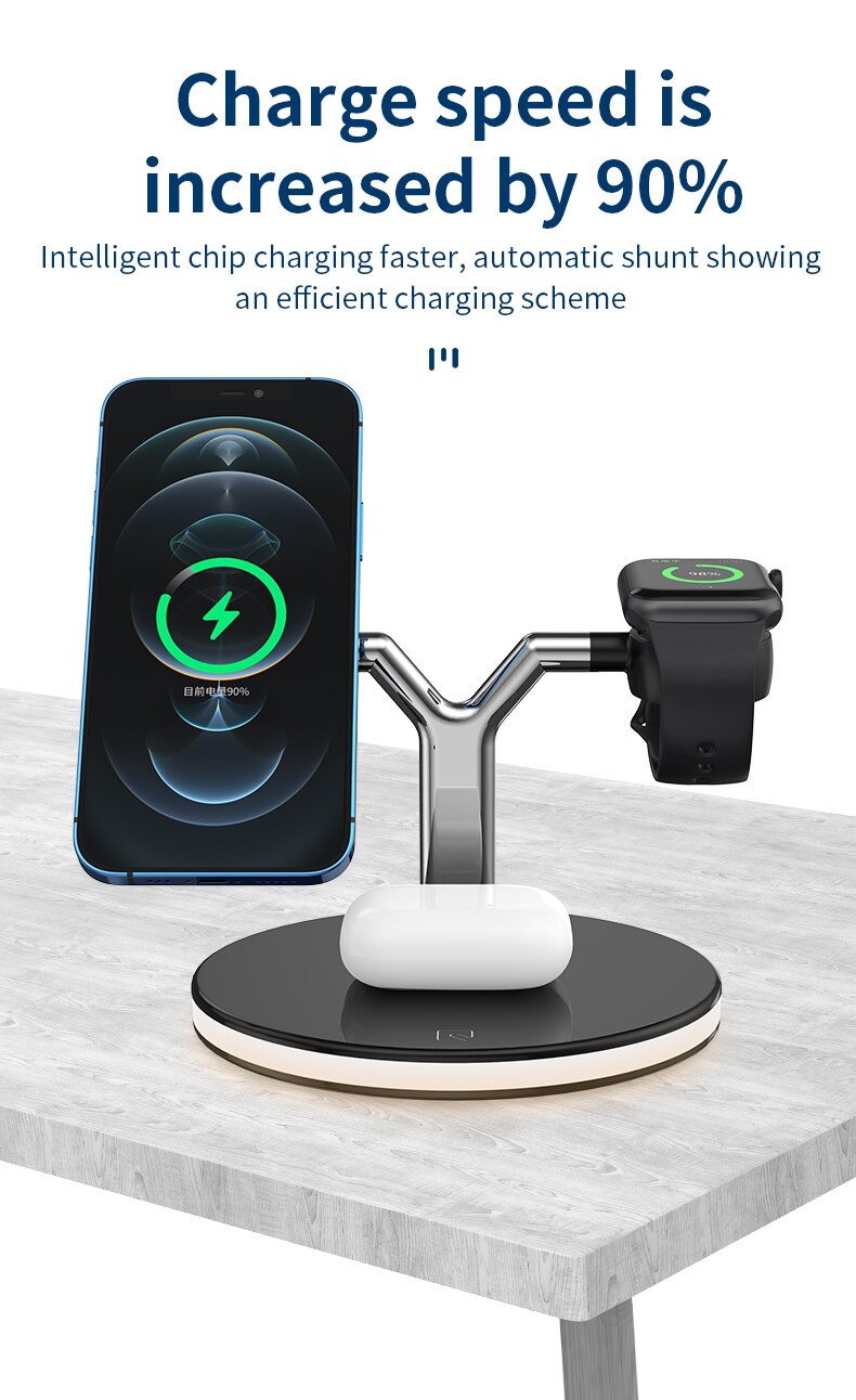 3 in 1 Magnetic Wireless Charger 15W Fast Charging Station for Magsafe iPhone 12 pro Max Chargers for Apple Watch Airpods pro 3 in 1 Magnetic Wireless Charger 15W Fast Charging Station for Magsafe iPhone 12 pro Max Chargers for Apple Watch Airpods pro