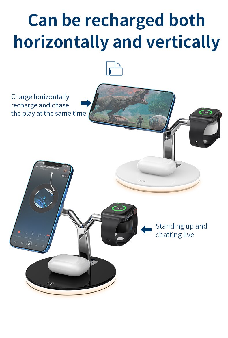 3 in 1 Magnetic Wireless Charger 15W Fast Charging Station for Magsafe iPhone 12 pro Max Chargers for Apple Watch Airpods pro 3 in 1 Magnetic Wireless Charger 15W Fast Charging Station for Magsafe iPhone 12 pro Max Chargers for Apple Watch Airpods pro