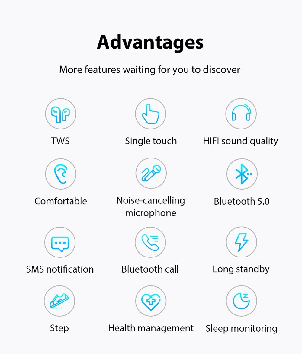2 IN 1 Smart Watch Bluetooth Earphone TWS Wireless HiFi Earpods Noise Reduction Call Touch Control Earbuds For Health Management 2 IN 1 Smart Watch Bluetooth Earphone TWS Wireless HiFi Earpods Noise Reduction Call Touch Control Earbuds For Health Management